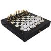 Italfama Set Scacchi Di Lusso In Ottone E Legno 42cm Con Scacchiera E Cassetto