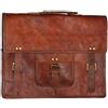 handmade Borsa Laterale In Pelle Marrone Per Moto 15" Borse Panniers
