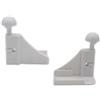 MICEL - 92137 - Set di ganci per zanzariera in nylon, finitura bianca, 2 pezzi, 52,5 x 30 x 60 mm
