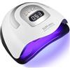 Zawaer Lampada Unghie UV LED 280W, 81pcs perline per Lampada, Professionale Semipermanente Curare Rapidamente Pedicure Fornetto Unghie, con Automatico Sensore per Manicure a Casa e in Salon