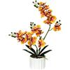 VRTYVEYBB Orchidea artificiale realistica Phalaenopsis rosa viola, 41 cm, farfalla finta in plastica, decorazione per casa, ufficio, matrimonio, festa, squisita, pianta in vaso, non richiede irrigazione (B)
