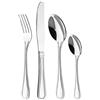 OTTO KONING Frankfurt Set Posate Acciaio Inox 24 Pezzi Argento 6 Persone | Acciaio inox color argento, finitura a specchio, bordi lisci, curve ergonomiche, lavabile in lavastoviglie, uso quotidiano
