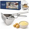 Wellhaus Schiacciapatate, in acciaio inox, schiacciapatate, verdura, frutta e formaggio, schiacciapatate, in acciaio, 30 cm