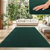 TT Home Tappeto Salotto Pelo Corto Monocolore Design Moderno Lavabile, Colore: Verde Scuro Petrolio, Dimensione:160x220 cm