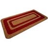 Amicasa Cosmoline - Zerbino COCCOMIO Rosso 50x100 cm - Cocco naturale da esterno con bordatura e fondo PVC antiscivolo - Ideale per ingresso casa e portico