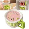 Wmool Cesto drenante e conservazione 2 in 1, ciotola multifunzionale per frutta e verdura con colino, set di contenitori scolapiatti con coperchio e manico, gadget da cucina
