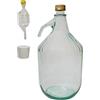 DIAH DO IT AT HOME Demijohn 5L (5000ml) con tappo a vite - Airlock, bottiglia di fermentazione Bung Sidro Carboy 1 gallone, vinificazione, stoccaggio - DIAH (1 x 5L Carboy con tappo a vite + Airlock & Bung)