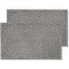 Astra Zerbino per esterni - Zerbino antispazzatura resistente alle intemperie - Zerbino antiscivolo per ingresso e balcone - Set di 2 60x90 cm grigio