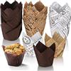 Fulushouxi 150 Pezzi Pirottini per Muffin e Cupcake, Tulipani Pirottini di Carta da Forno, Tulipano Tazze di Carta Cupcake per Muffin, Dessert Torta, Panifici, Catering, Matrimoni, Compleanno