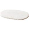 HONGBI Tappetino da Bagno a Pelo Lungo Assorbente Antiscivolo,Soffice Tappeto in Microfibra Morbido Tappeto da Bagno per Soggiorno Bagno Cucina Vasca,Lavabile in Lavatrice, Ovale Bianco 80x120CM