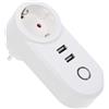Homoyoyo Presa Wifi Doppia Porta Usb Presa Intelligente Per Casa Controllabile Da Telefono e Telecomando Per Lampade Da Comodino Televisori e Altri Elettrici Domestici Spina Ue