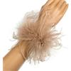 GVEKJ 1 pz. Polsini con piume di struzzo colorate, polsini morbidi, cavigliere, maniche, fermagli per capelli, per feste, matrimoni, braccialetti, decorazioni, caffè, 1 pz.