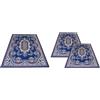 Confezioni Giuliana Tris Tappeti Camera da Letto PALACE Classico Dis 2063 Blu Chiaro Set 3 Pezzi 70x130 e 55x105