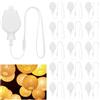 AUAUY Mini LED Palloncini Luci, 15 Pezzi Luce per Lanterna di Carta, a Batterie Sostituibili, Lampada a Palloncino con Corda per Compleanno Halloween Decorazione Matrimonio Natale Festa Prato