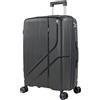 ITACA - Valigia media da viaggio rigide. Trolley medio con 4 Ruote Materiale PP resistente e super leggero - Robusta 20 kg TSA, Antracite