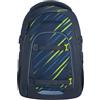 Coocazoo Mate - Zaino per la scuola, ergonomico, regolabile in altezza e dimensione, con cintura toracica e cintura in vita, Fast Lime - nero-blu, Fast Lime