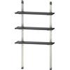 Scaffalatura 3 Ripiani per Casetta da Giardino 97x30 cm Altezza Regolabile Struttura in Metallo Keter Shelving Kit 100