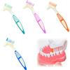 Annlpoy Set di 4 Spazzolini per Dentiera e Apparecchi Ortodontici, spazzolino per apparecchi ortodontici, Spazzole Multifunzione per la Pulizia delle Protesi, Colori Assortiti