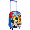 CERDÁ LIFE'S LITTLE MOMENTS Zaino Trolley Scuola di Mickey Mouse - 22 x 10 x 29 cm - Zaino con Ruote per Bambini Fabbricato in Poliestere - Include Tacchetti Antiscivolo - Prodotto Originale Elaborato in Spagna