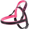 Ferplast Pettorina per Cani Sport, Taglia Grande, Svedese, Imbottitura Soffice, Cuciture Riflettenti, Chiusura con Clip a Scatto, Etichetta per Nome dell'Animale, Fucsia