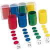 Cayro - Accessori Parcheesi - + 5 Anni - Scatola In Plastica - Giochi Da Tavolo Per Bambini E Adulti - 4 Bicchieri, 24 Fiches E 6 Dadi - Da 2 A 4 Giocatori