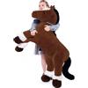 MorisMos XXL Cavallo Peluche Gigante, 120cm Marrone Caffè Pony Grande, Kawaii Morbido Cavallo Teddy Animali di Peluche Regalo per Fidanzate Bambini Compleanno Natale Deco