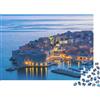 pSjDkMvHfRbLz Città Vecchia sul Mare Puzzle 1000 Pezzi Carta per Adulti Night View Gioco di Puzzle Famiglia Relax Arredo Regalo 52x38cm/1000pcs