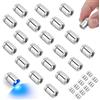 BTFO 20 Luci LED Miniatura, Mini Luci Elettriche Alimentate a Batteria per Casa Delle Bambole Fai Da Te Lanterne di Carta Decorazioni per Feste Mattoncini Giocattolo (Blu)