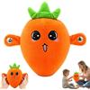 Knubbuf Interactive Music Plush Toy, Banana Plush Musical Sensory Toy with Sounds, Touch-Sensitive Fruit Stuffed Animal for Parent-Child Play, Fun Sound-Activated Rhythm Piano Doll (Carrot)