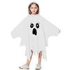 Generic Costume di Halloween da fantasma per bambini, si illumina al buio, mantello spaventoso con cappuccio e secchiello per zucca, reggiseno e occhiali, morbido poncho, vestito da festa per ragazzi e