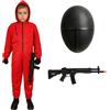 ZZ DISFRAZZES | Costume Soldato Bambino, Kit Costume Soldato Tuta Rosso Bambino Carnevale - Tuta rossa, Costume Guardia con accessori per Carnevale (13-15 anni)