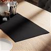 Encasa XO Runner da tavola Dimensioni 32x91 cm | Tessuto in tela di cotone | Tinta unita Nero Corvino intenso | Lavabile in lavatrice e resistente