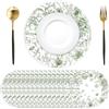 Ysound Set di 50 tovagliette in carta a forma di fiore verde, fiori di salvia, usa e getta, 34 cm, in stile cinese, per compleanni, matrimoni, vacanze, feste