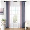 MIULEE Tende Voile Trasparenti Sfumato per Soggiorno Camera da Letto Bagno Cucina Camera da Tenda Finestra Balcone Casa con 2 Pannelli 140X280CM Viola