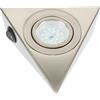 Homoyoyo Illuminazione Led Sotto Pensile Triangolare Compatta in Acciaio Inox Spazzolato Luce Bianca Fredda Per Cucina Armadi e Vetrine Lampada Salvaspazio Per Scaffali e Armadietti