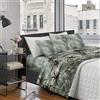 IlGruppone Completo Letto Lenzuola Matrimoniale,100% Cotone, Set Letto, Lenzuolo sopra, sotto e Federe 2 Piazze - Oasi Verde