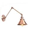 BIQSYVTM Lampada murale del braccio azionario vintage di fattoria, PORTATO Luce montata a parete, applique a parete regolabile industriale, appuntamento illuminazione rustico in bronzo rosso antico for il lett