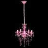 Generico Lampadario in Cristallo 5 Lampadine Rosa,Casa e Giardino,Illuminazione,Impianti di Illuminazione,Lampadari-240310