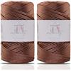 Makromecity Filato Macramè 2mm x 230m Premium Poliestere Filo di Macramè in Polipropilene per Artigianato Decorazioni per la Casa Tovagliette Borsa a Tracolla Borsa da Mano Runner (Rame, 2 Fili)