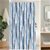 Uiiooazy Tenda Doccia Antimuffa, Tenda da Doccia 120x200cm Blu Gradiente Pittura Sfumata Grigio Tende de Bagno Tessuto Lavabile Impermeabile Poliestere Tende per Vasca da Bagno con 8 Anelli