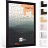 Bildershop-24 Cornice per puzzle London per puzzle ca. 500-1000 pezzi, 37,5 x 98 cm, 98 x 37,5 cm, nero (opaco) con vetro acrilico