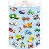 Clastyle Cesto Portabiancheria Auto Cestino Portaoggetti Impermeabile Cesta Biancheria Genitori per Organizzare Giocattoli Vestiti, Blu, 36x45 cm