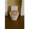 Corredocasa Copriwater Copri tavoletta WC in Tessuto Misura Standard Manifattura Italiana Diversi Colori (Beige)