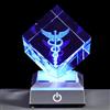YWHL Crystal Doctor Regali per donne e uomini, incisione laser 3D Caduceus Figurine con luce colorata per studenti medici professionisti