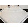 Generisch Tovaglia 85 x 85 cm ricamata con pizzo, motivo stella alpina (85 x 85)