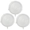 Fatiya 3 coperchi elasticizzati in silicone da 24,9 cm, sicuri nel forno a microonde, lavastoviglie, frigorifero, riutilizzabili, durevoli ed espandibili