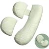 KINGGOO cuscino gravidanza, cuscino maternità per dormire, supporto per schiena, fianchi, gambe, pancia per donne maternità, cuscino per maternità con rivestimento in cotone sfoderabile