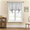 SMITHOOM Tenda a pacchetto a 1 pannello, con legatura, spessa, tinta unita, con tasche per asta, per cucina, camera da letto, bagno, lavanderia, decorazione per finestra, 140x140cm, Grigio chiaro