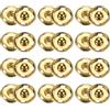 QUARKZMAN 50 Set Bottoni Automatici a Pressione 17mm Bottoni a Pressione da Cucire Metallo Accessori per Chiusura Borse Vestiti Jeans Cucito Artigianale, Oro