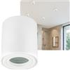 Sweet Led - Faretto da incasso IP44, plafoniera, faretto a soffitto, in alluminio, per ambienti umidi, 95 mm, 230 V, GU10, rotondo, colore bianco